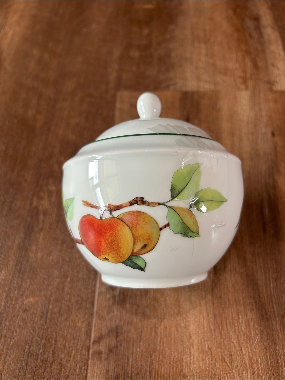 Sugar Bowl “Evesham Vale” 1986 by Royal Worcester